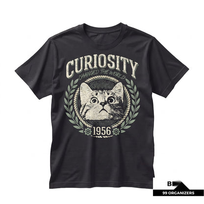Curiosity Changed the World Vintage Funny Graphic Pet Lover Gift Unisex TShirt
