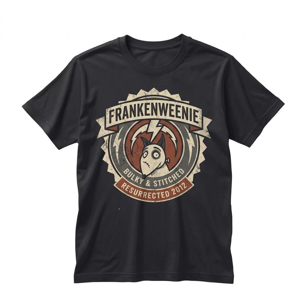 Oversized Frankenweenie Sparky Dog Spooky Theme ParkSparky Dog Frankenweenie Oversized Spooky Theme Park Halloween Graphic Top