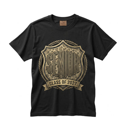 Senior Class of 2027 Leopard Print High School Graduation Gift Unisex TShirt