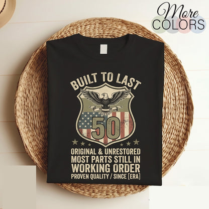 Original Unrestored Vintage Fifty Year Birthday Funny Graphic Gift Unisex TShirt