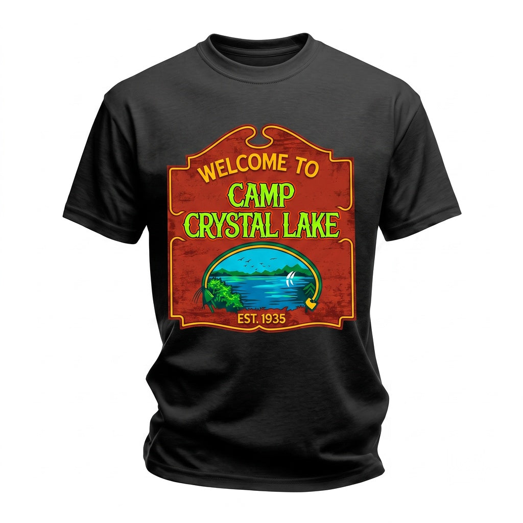 Welcome To Camp Crystal Lake Retro Horror Movie Graphic Counselor Gift Unisex TShirt