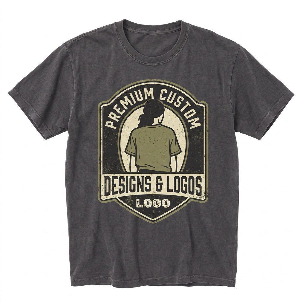 Custom Company Front And Back Print Pocket Design Personalized Cotton Unisex TShirt