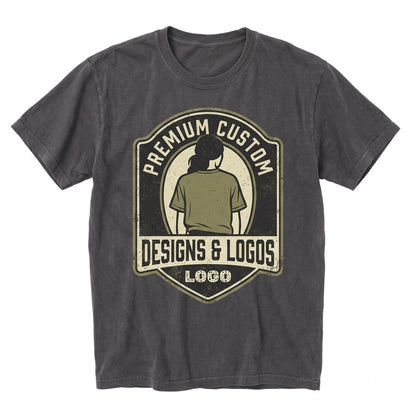Custom Company Front And Back Print Pocket Design Personalized Cotton Unisex TShirt