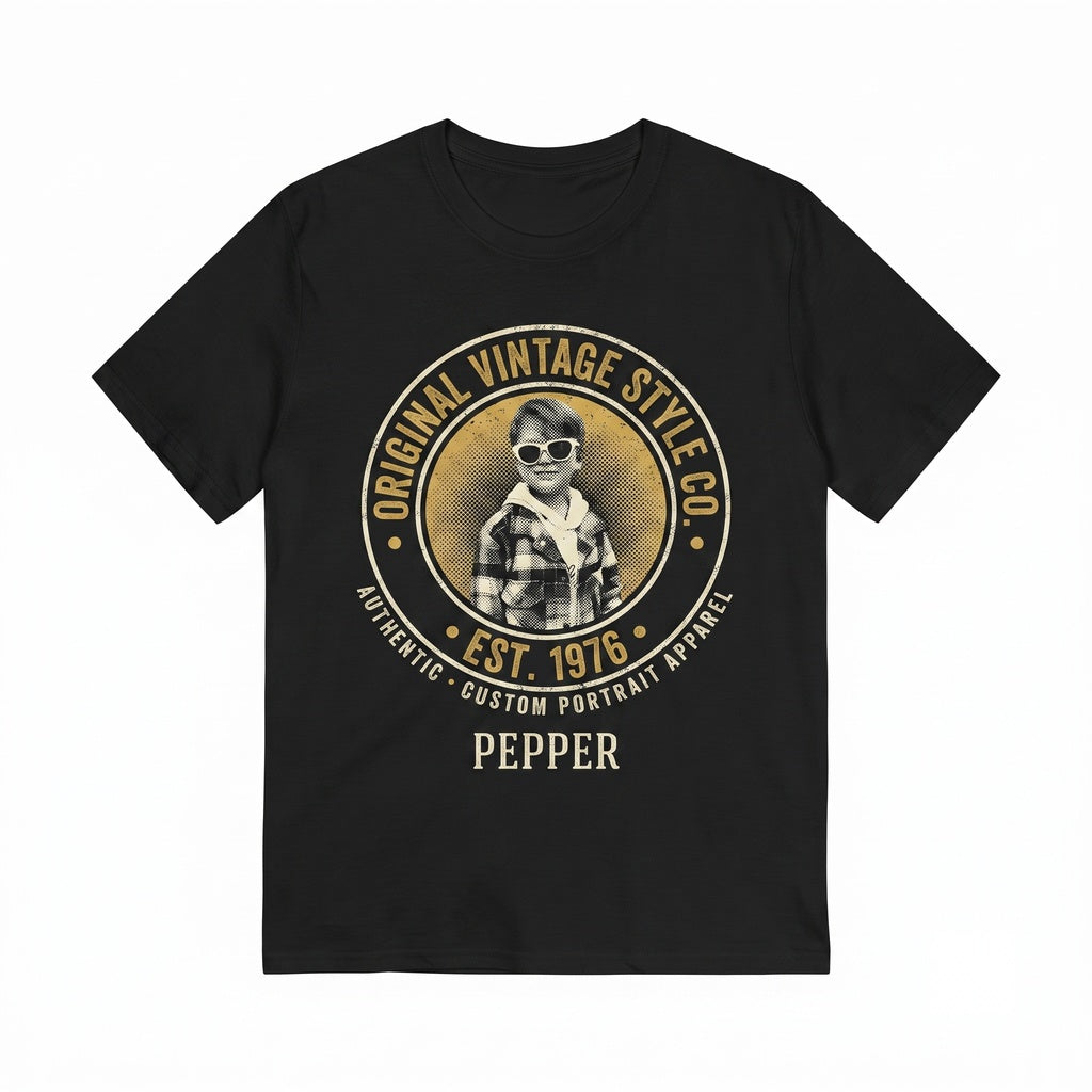 Vintage 1976 Photo Shirt, Personalized 50th Birthday Bootleg Tee, Photo Upload Gift for Her Unisex TShirt