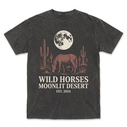 90s Vintage Wild Horses Graphic Country Desert Western Cowboy Cowgirl Gift Unisex TShirt