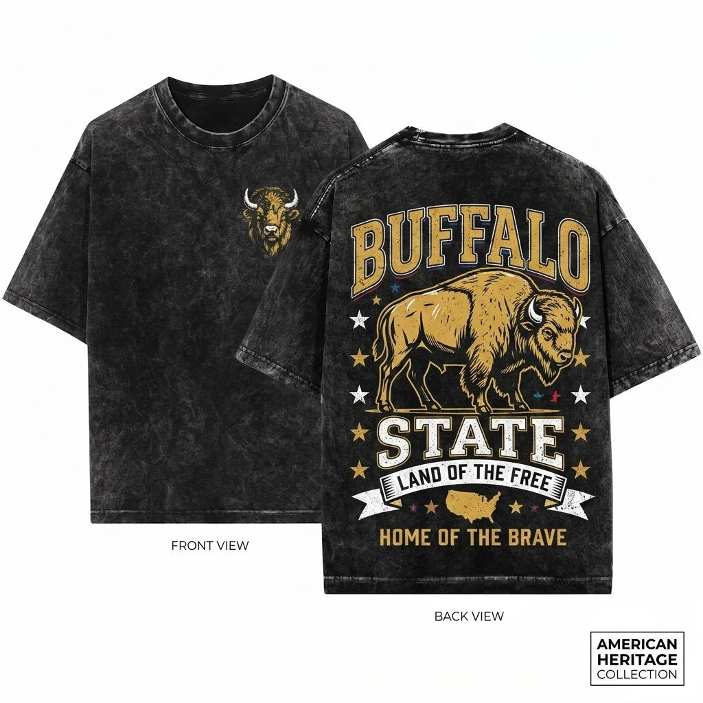 Bison Crop Top Western Cowgirl Buffalo Graphic Cropped Yellowstone Rodeo Country Style Summer Outfit Unisex Wash T-Shirt