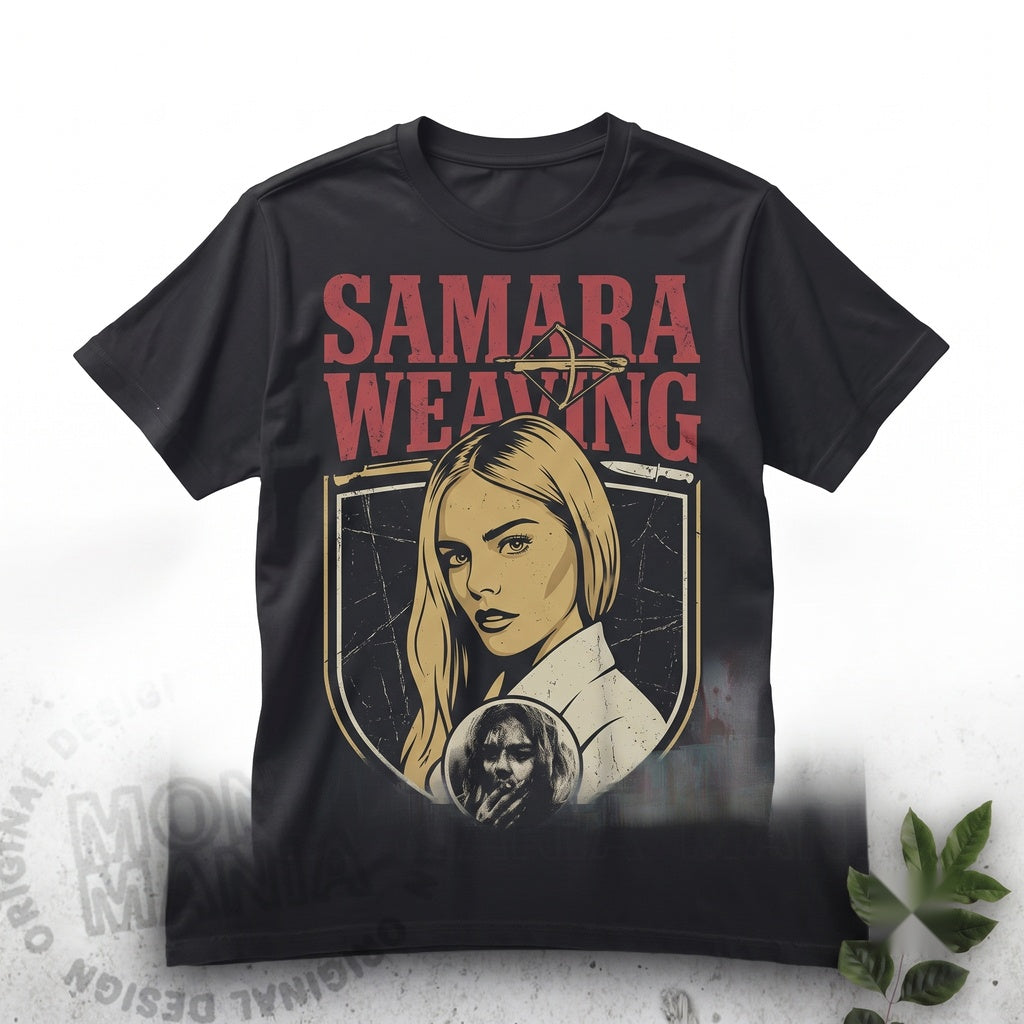 Samara Weaving Retro 90s Vintage Horror Movie Fan Graphic Sweatshirt Hoodie Unisex TShirt