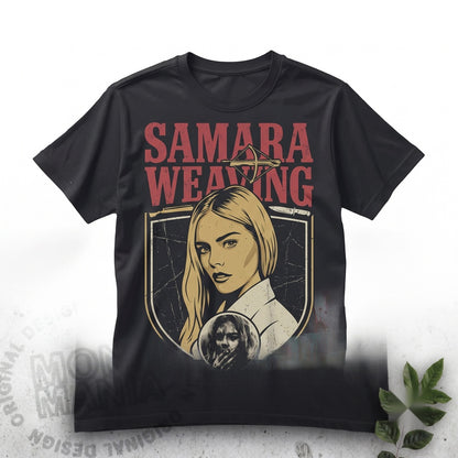 Samara Weaving Retro 90s Vintage Horror Movie Fan Graphic Sweatshirt Hoodie Unisex TShirt