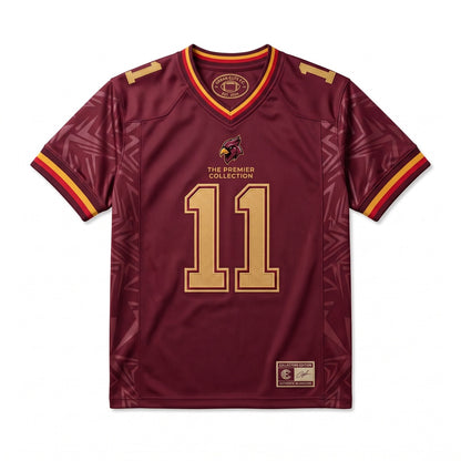 Unisex Stitched Football Fan Jersey - Lightweight Breathable Mesh Game Day Athletic Top