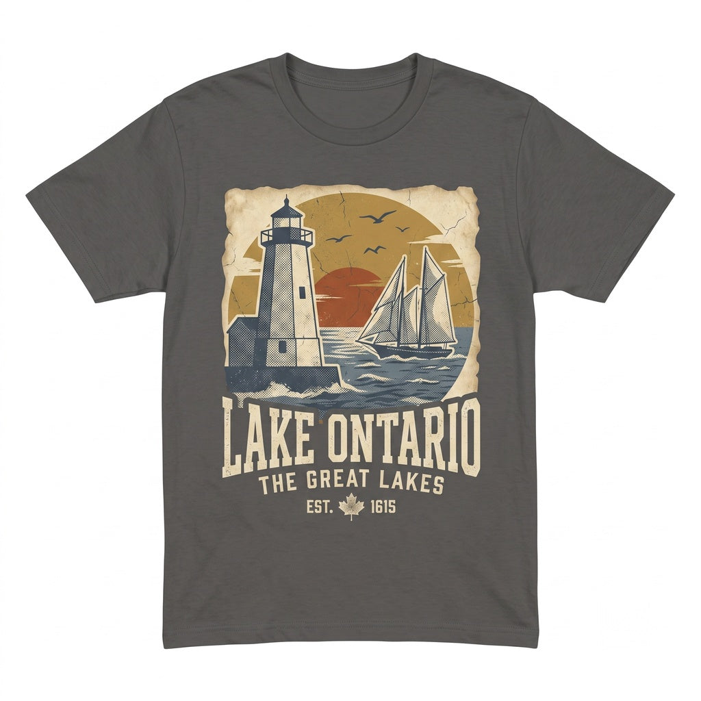 Vintage Lake Ontario Great Lakes Quiet Political Activism Travel Souvenir Apparel Unisex TShirt