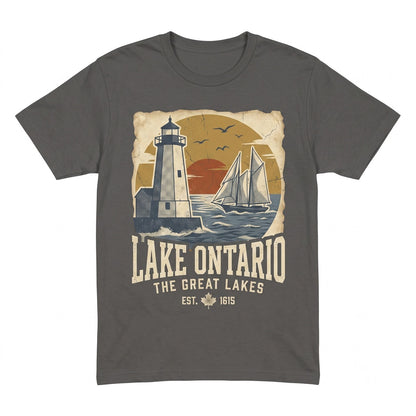 Vintage Lake Ontario Great Lakes Quiet Political Activism Travel Souvenir Apparel Unisex TShirt