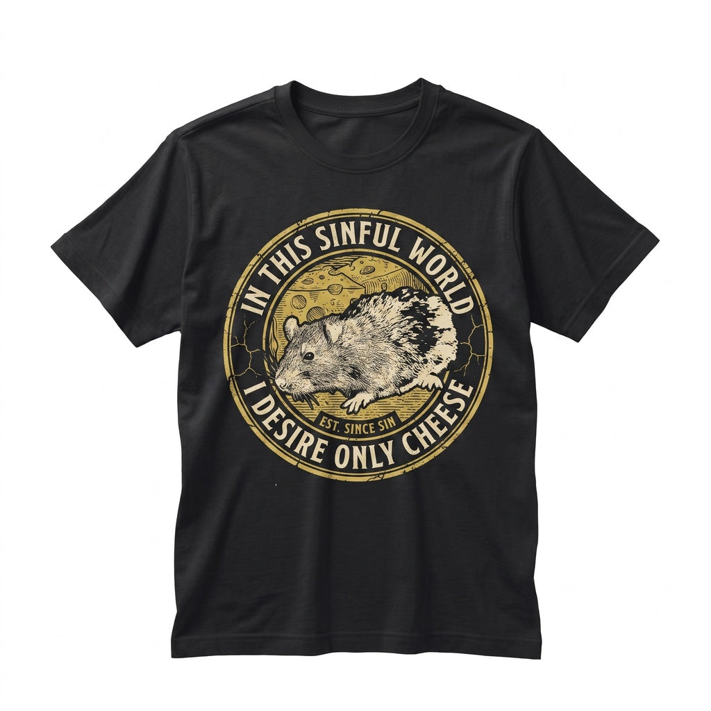 I Desire Only Cheese Funny Foodie Graphic Print Cotton Unisex TShirt