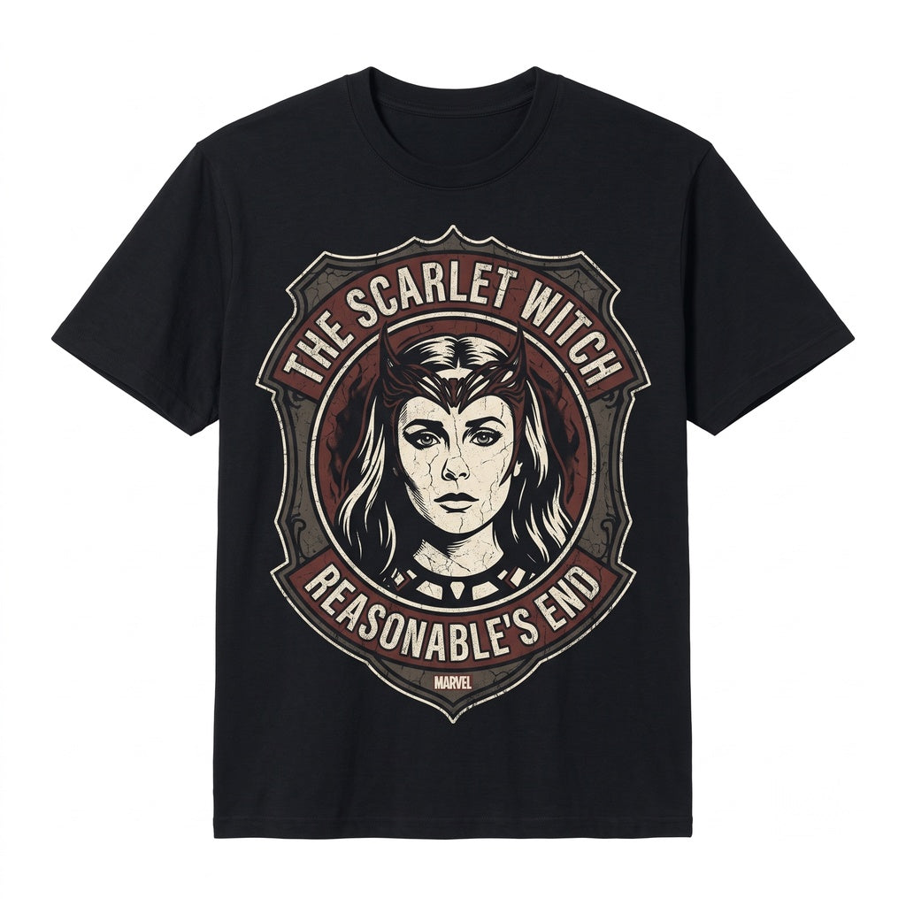 Oversized Scarlet Witch Wanda Maximoff Vintage Graphic Apparel Chaos Magic Superhero Fan Gift Unisex TShirt