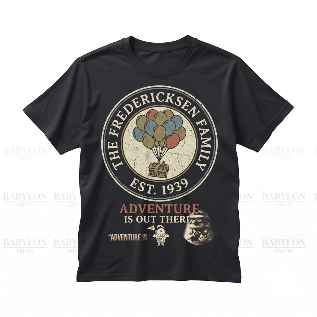 Oversized Carl Fredricksen Russell Dug Paradise Falls Adventure Graphic Unisex TShirt