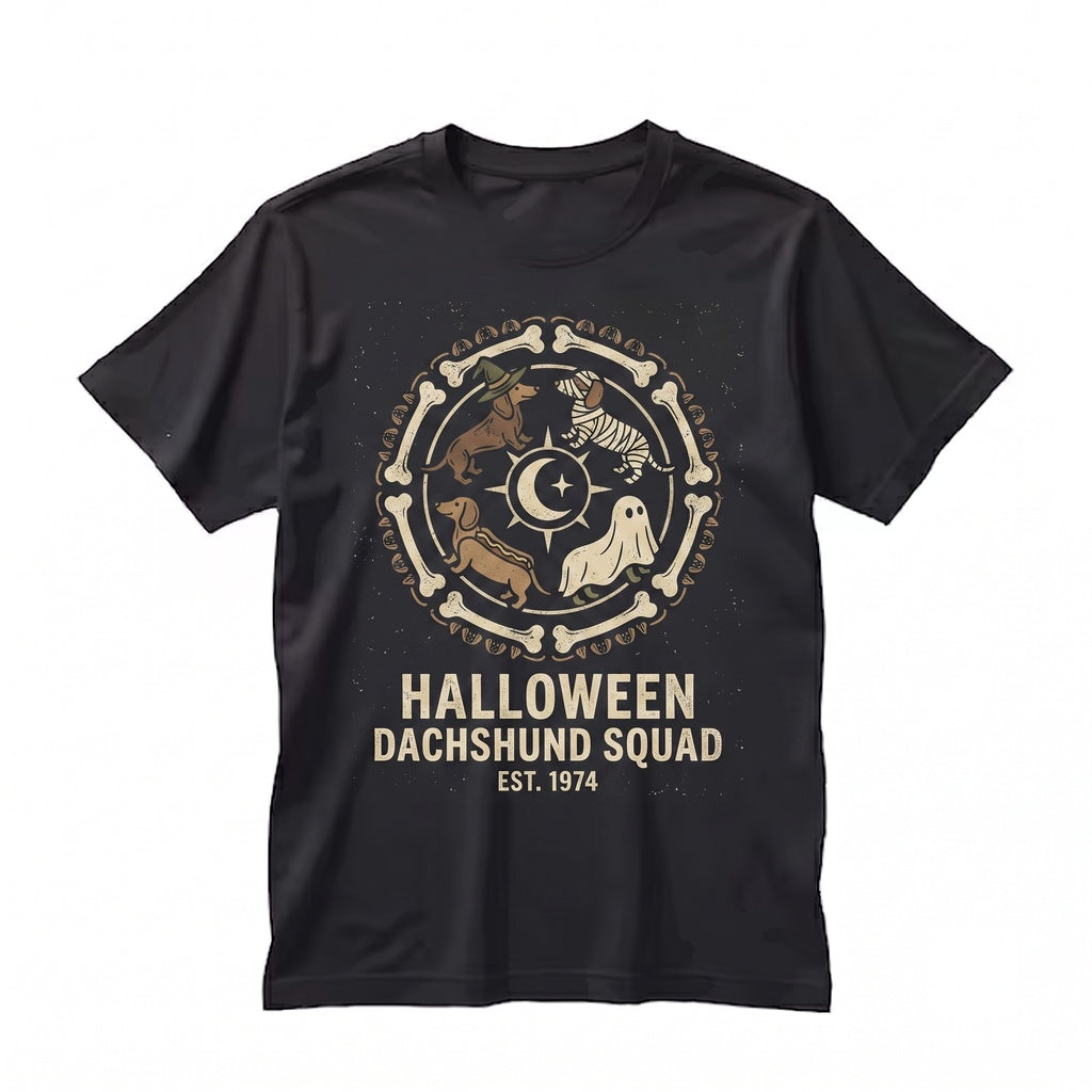 Retro Fall Dachshund Wiener Dog Halloween Pumpkin Costume Graphic Spooky Season Unisex TShirt