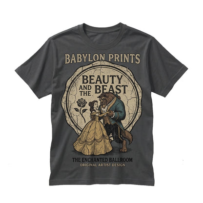 Oversized Beauty Beast Princess Belle Tale as Old Time Disneyworld Vacation Graphic Unisex TShirt
