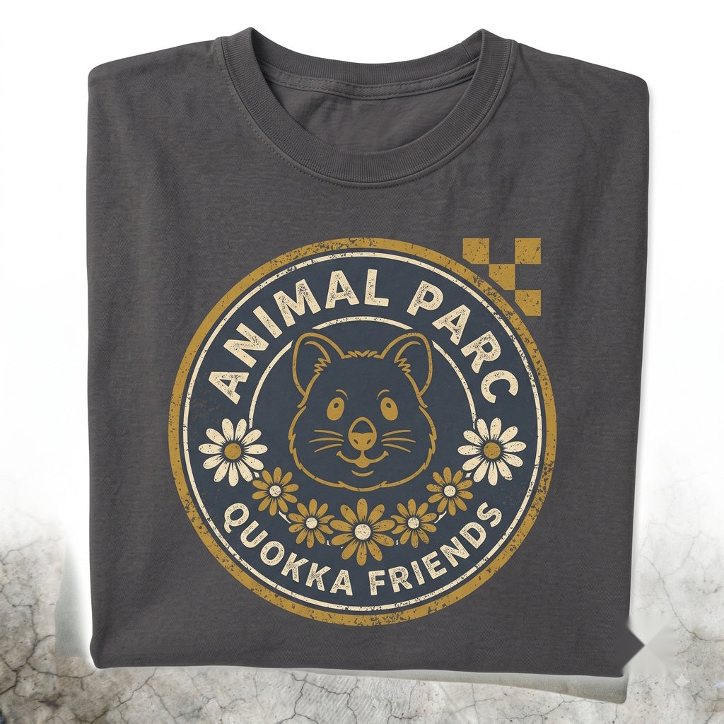 Smiling Floral Quokka Graphic Retro Vintage Wildlife Nature Lover Gift Festival Outfit Unisex TShirt