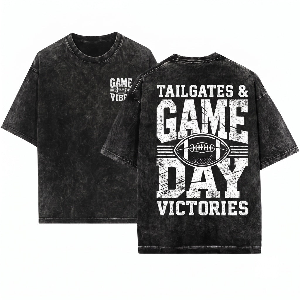 Varsity Football Game Day Sports Touchdown Tailgate Party Unisex Wash T-Shirt