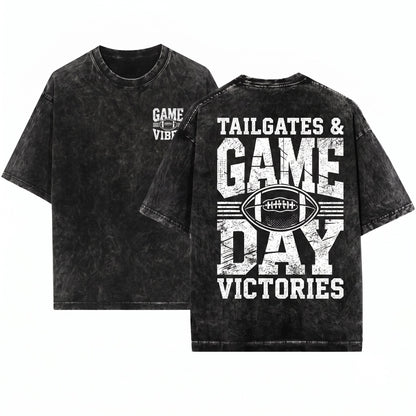 Varsity Football Game Day Sports Touchdown Tailgate Party Unisex Wash T-Shirt