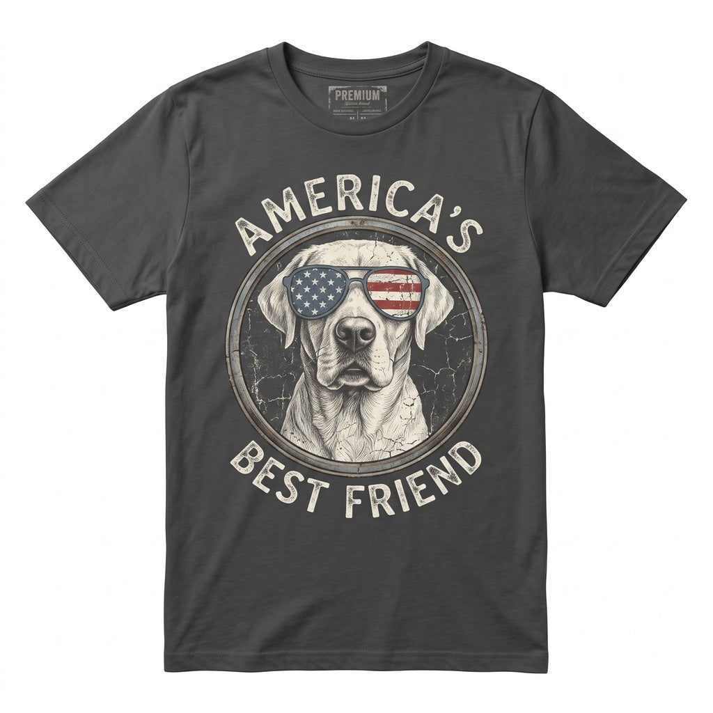 Custom Patriotic Fourth of July Dog Cat American Flag Sunglasses Pet Portrait Gift Unisex TShirt