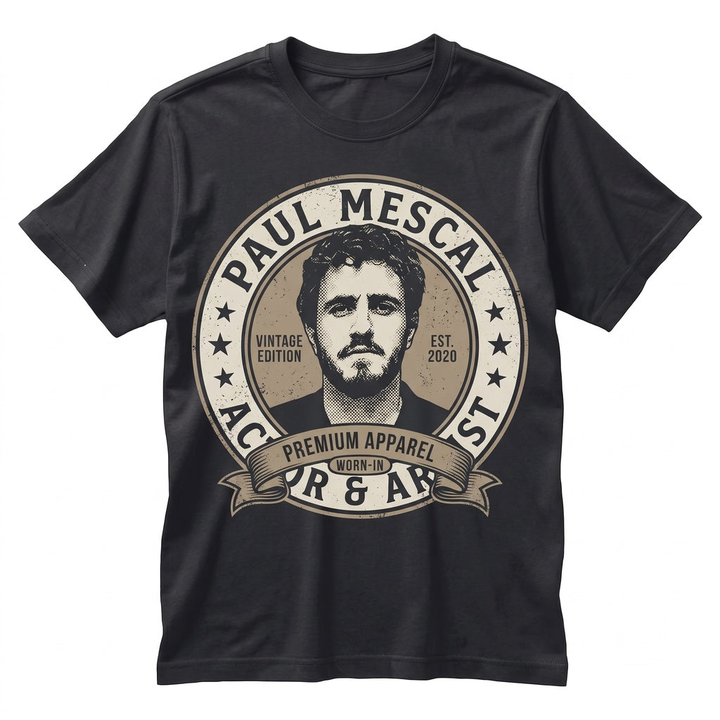 Paul Mescal Vintage Retro Bootleg Graphic Aesthetic Movie Star Fan Gift Top for Men Women Unisex TShirt