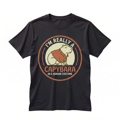 Funny Im A Capybara In Human Costume Cute Animal Pet Owner Gift Graphic Largest Rodent Fans Unisex TShirt