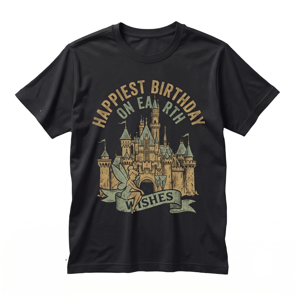 Magical Castle Pixie Fairy Birthday Girl Matching Family Theme Park Trip 2026 Unisex TShirt