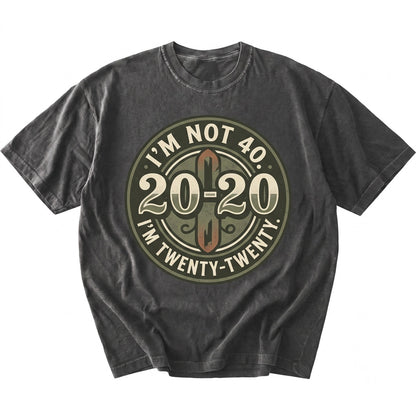 I’m Not 40 Twenty Graphic Humor Gift, Turning 40th Birthday Funny Top Unisex TShirt