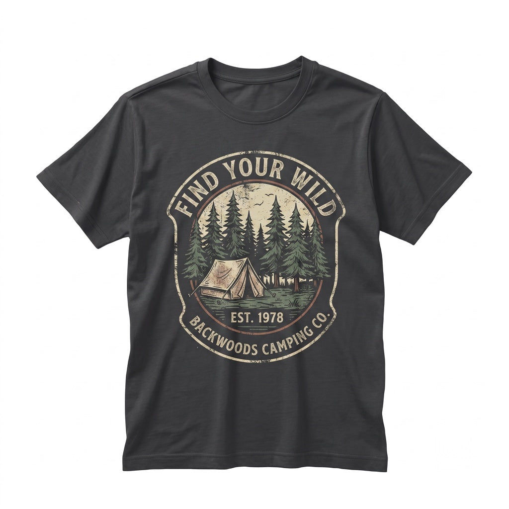 Vintage Nature Forest Outdoor Camping Graphic Unisex TShirt