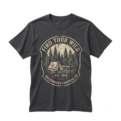 Vintage Nature Forest Outdoor Camping Graphic Unisex TShirt