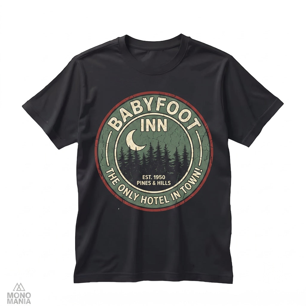 The Foot Inn Motel Only Lodging in Town Search Party Dory Seif Graphic Cotton Crewneck Apparel Unisex TShirt