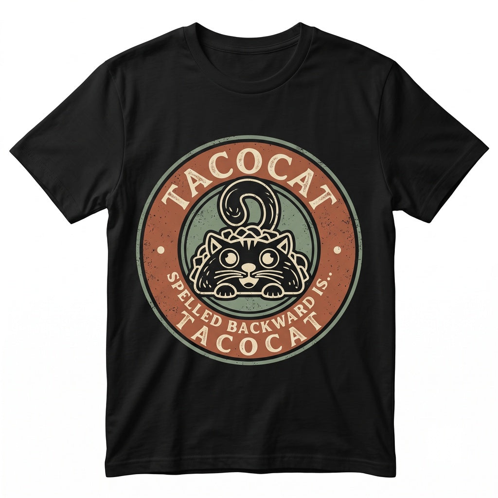 Tacocat Spelled Backward Is A Palindrome Cute Funny Kitty Foodie Birthday Gift Unisex TShirt