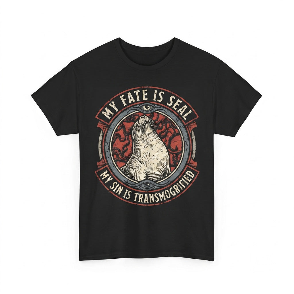 My Fate Is Sealed Funny Vintage Japanese Marine Animal Graphic Retro Novelty Cotton Apparel Unisex TShirt