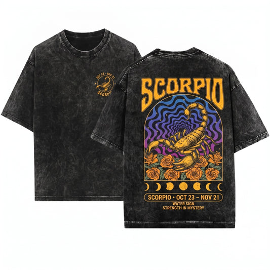 Capricorn Zodiac Vintage Celestial Astro Astrology Horoscope Aesthetic Graphic Gift Unisex Wash T-Shirt