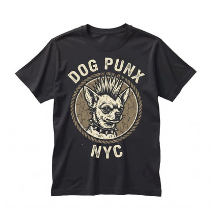 Funny Vintage Punk Mohawk Chihuahua Graphic Gothic Pet Lover Gift Dog Mom Unisex TShirt