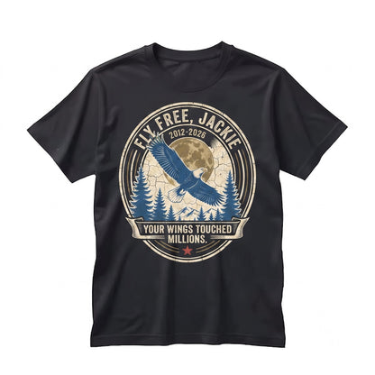 Jackie and Shadow Big Bear Bald Eagle California Wildlife Graphic Apparel Unisex TShirt