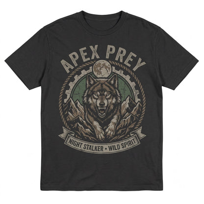 Vintage Wolf Moon Lightning Storm Graphic Unisex TShirt