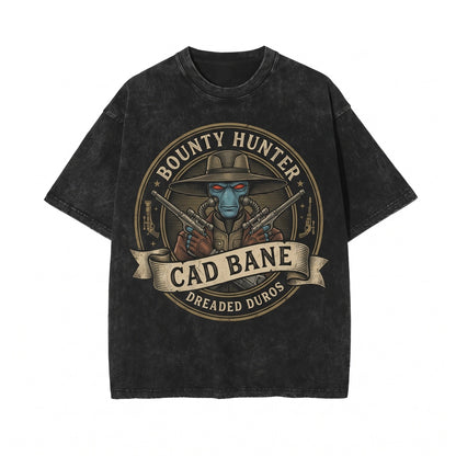 Cad Bane Bounty Hunter Vintage Graphic Oversized Sci Fi Outlaw Unisex TShirt
