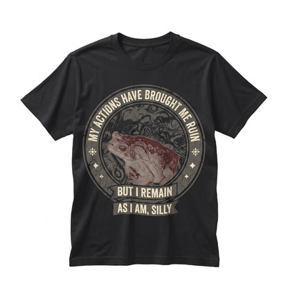 My Actions Brought Me Ruin Vintage Japanese Frog Graphic Cotton Apparel Unisex TShirt