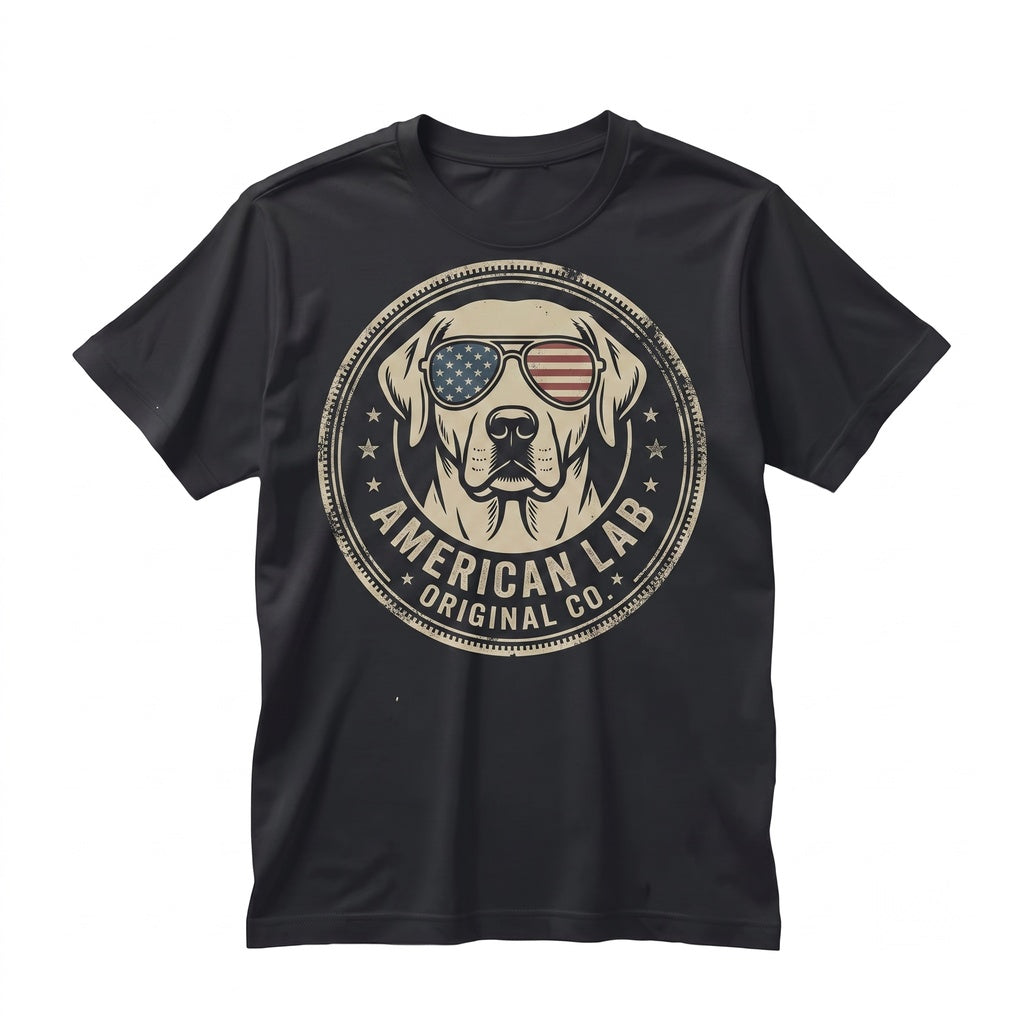 Custom Patriotic Fourth of July Dog Cat American Flag Sunglasses Pet Portrait Gift Unisex TShirt