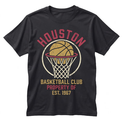 Vintage 1990s Houston Basketball Fan Apparel Graphic Retro Sports Gift Unisex TShirt