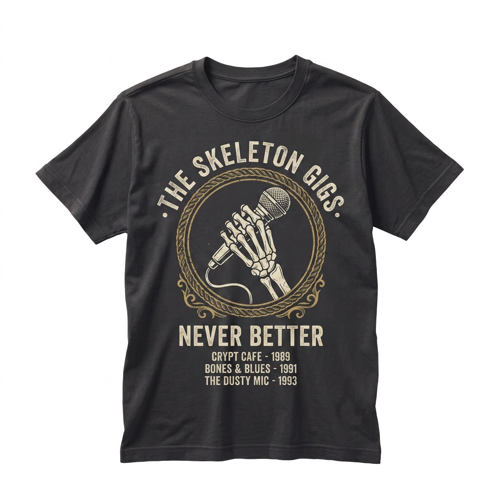 Never Better Skeleton Zombie Halloween Party Funny Scary Dark Academia Gift Unisex TShirt