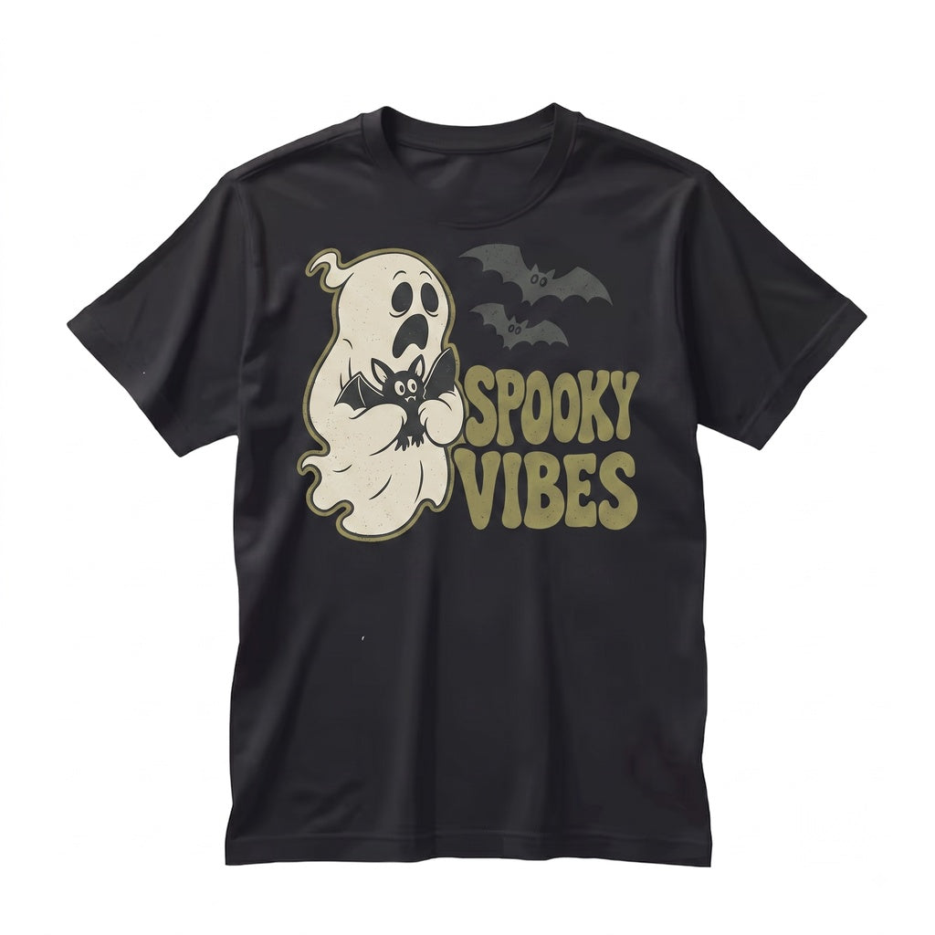 Retro Vintage Spooky Cute Ghost Halloween Graphic October Fall Unisex TShirt