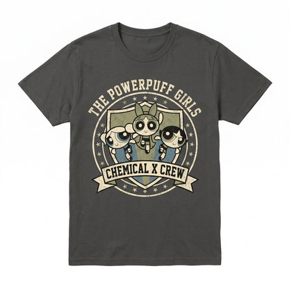 Customized Super Trio Cartoon Heroines Retro Baseball Button Down Birthday Gift Unisex TShirt