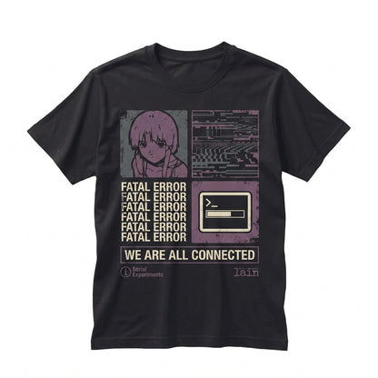 Lain Iwakura Cyberpunk Manga Graphic Streetwear Retro Japanese Anime Top Unisex TShirt