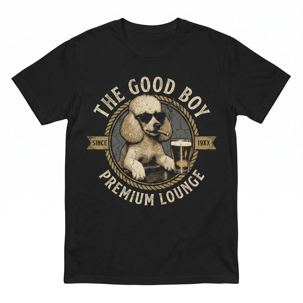 Poodle Drinking Beer Sarcastic Dog Meme Gift for Canine Lovers Mom Dad Apparel Unisex TShirt