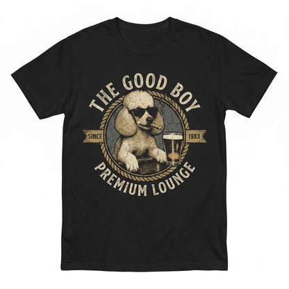 Poodle Drinking Beer Sarcastic Dog Meme Gift for Canine Lovers Mom Dad Apparel Unisex TShirt