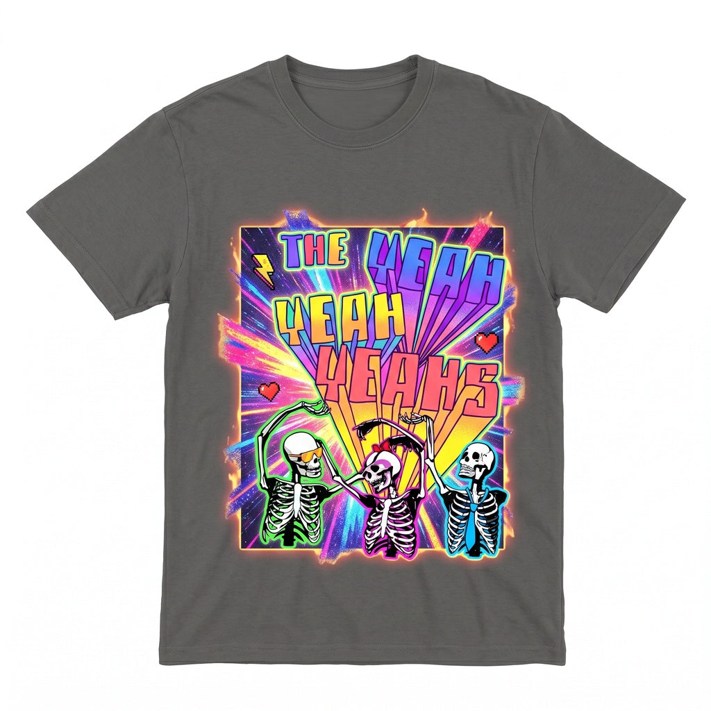 Vintage Retro Halloween Indie Rock Band Skeleton Dancing Graphic Unisex TShirt