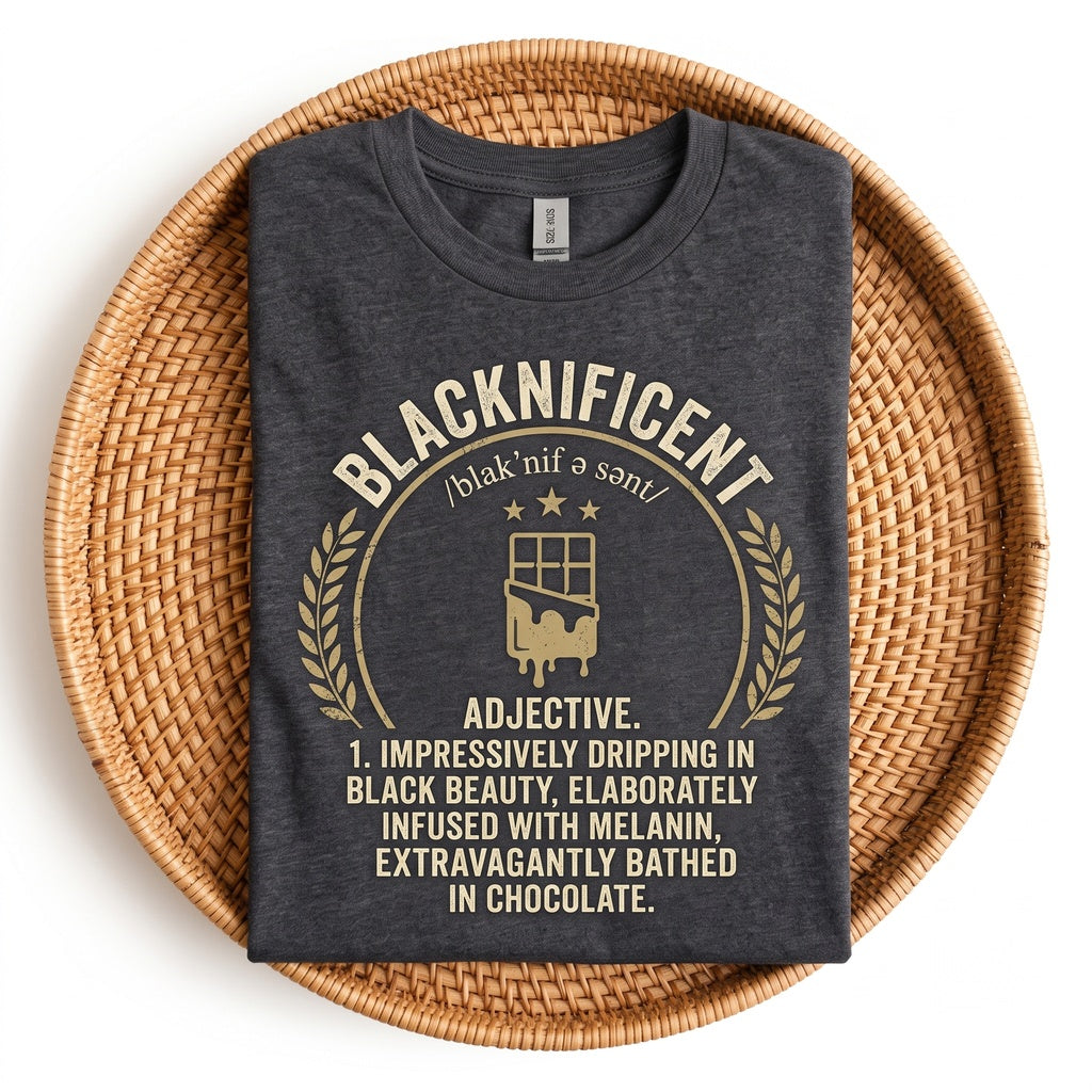 Blacknificent Black History African Roots Afro Melanin Pride Cultural Heritage Graphic Apparel Gift Unisex TShirt