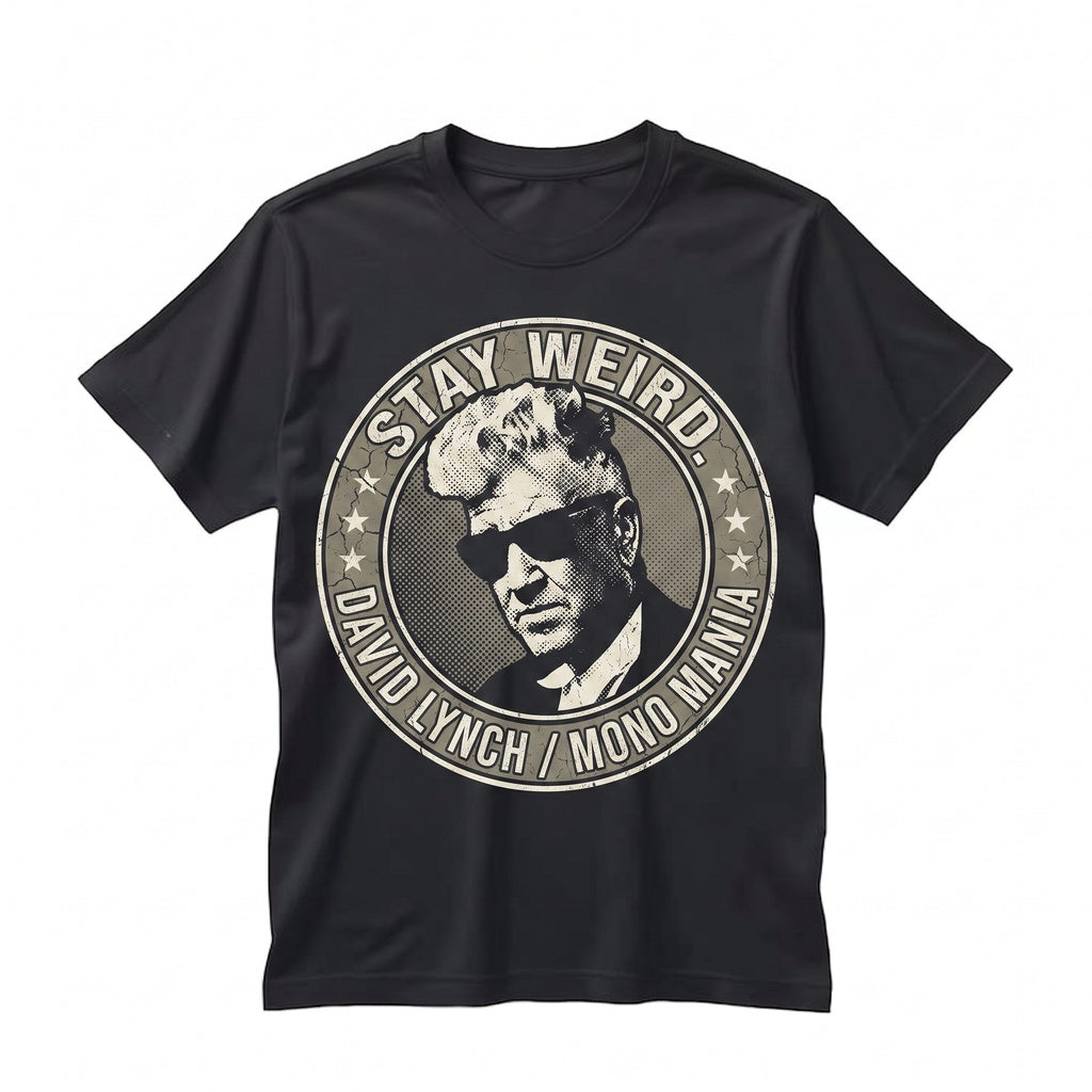 Stay Weird Surrealist Graphic David Lynch Twin Peaks Aesthetic Cotton Top Apparel Unisex TShirt